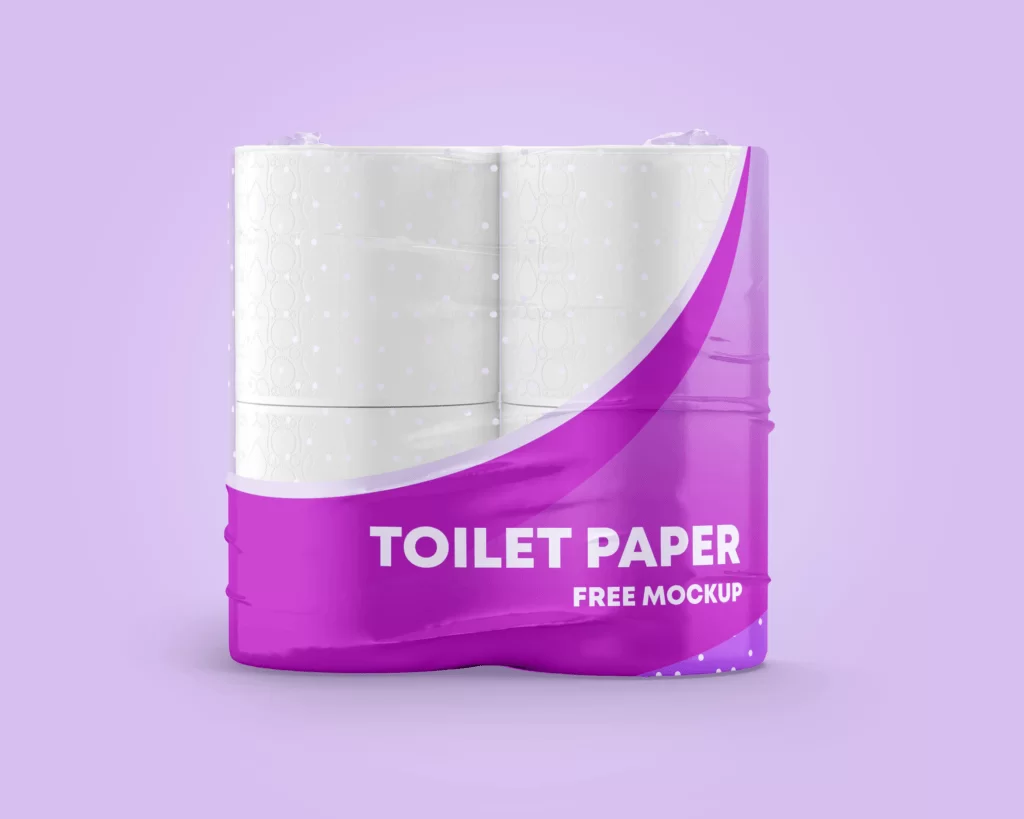 Toilet paper mockup free PSD template