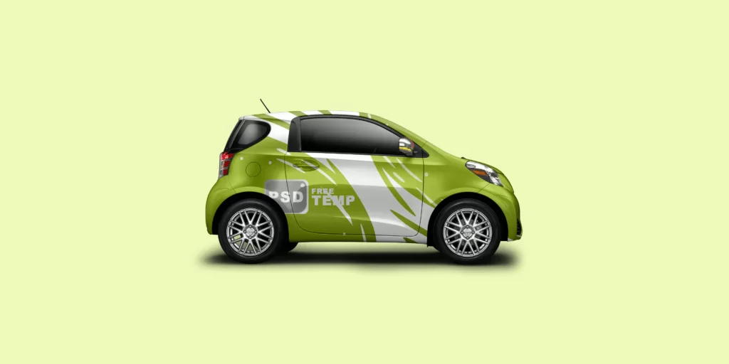 Electric car mockup free PSD template