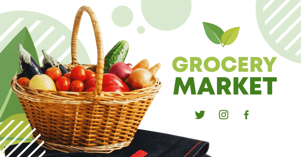 Fruits and vegetables marketing banner design free PSD template 02