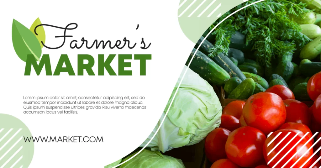Fruits and vegetables marketing banner design free PSD template 09