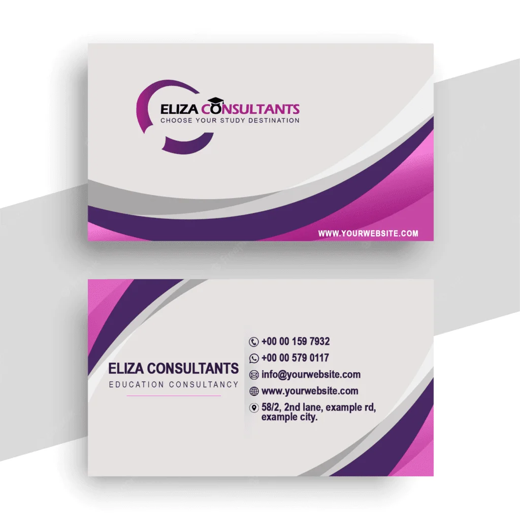 Free vector clean style modern business card PSD template