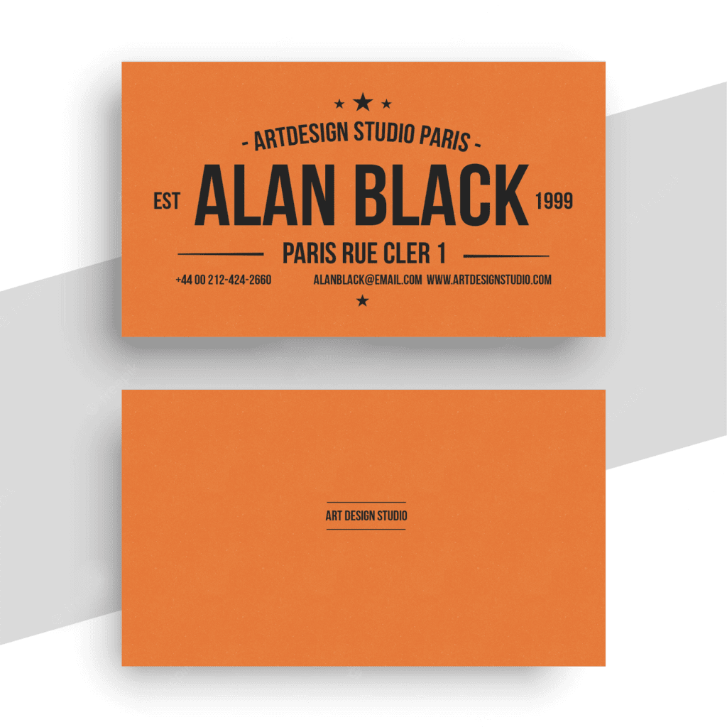 Vintage business card PSD template