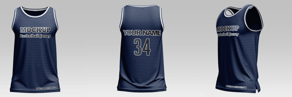 Basketball jersey mockup free PSD template